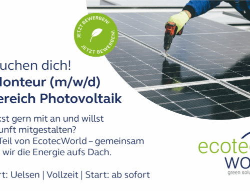 Stellenanzeige: DC-Monteur (m/w/d) im Bereich Photovoltaik